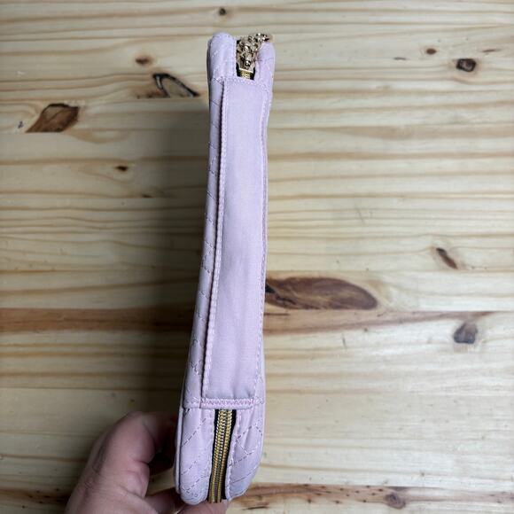 Bagsmart Womens Jewelry Case Organizer Travel Pink Blush Quilted Zip Around - Picture 4 of 10